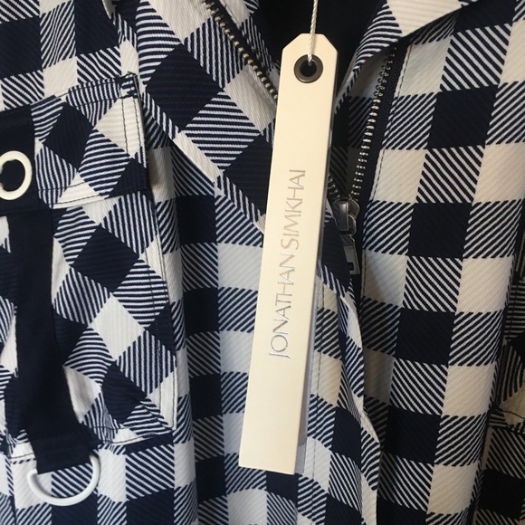Jonathan Simkhai Gingham Twill Utility Jacket - Picture 9 of 15